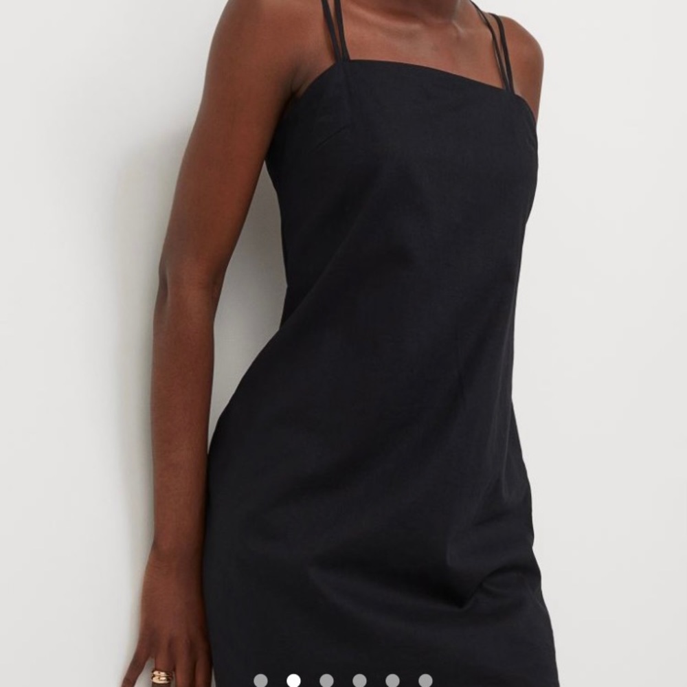 Black Linen Mini Dress